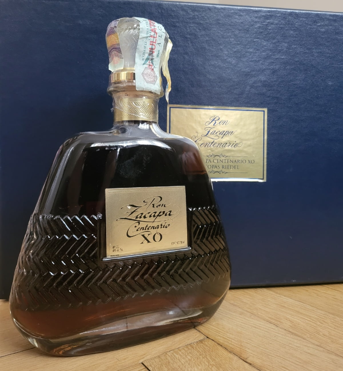 Ron Zacapa Centenario XO Riedel Set Old Edition 40 Vol 0 7l