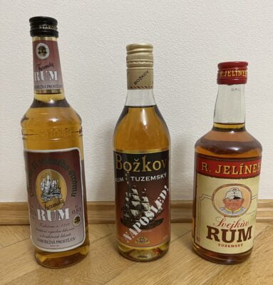 obrázek Pravý český rum 3X: Božkov, R.Jelínek Švejkův, Palírna u Zeleného Stromu