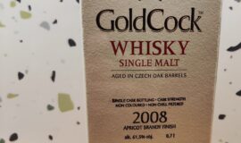Gold Cock Single Malt 2008 Apricot finish lahev 63/333