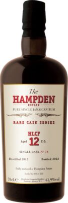 obrázek Velier Hampden Estate 2010 Rare Cask Series HLCF Single Cask No.78 61.9% 700ml