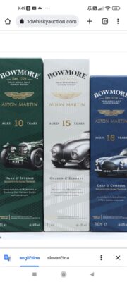 obrázek Bowmore Aston Martin 1,2 a 3 viď foto