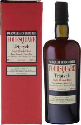 obrázek Velier Foursquare Triptych Single Blended Three Vintages Three Oaks 56% 700ml