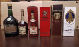 set staré koňaky a brandy