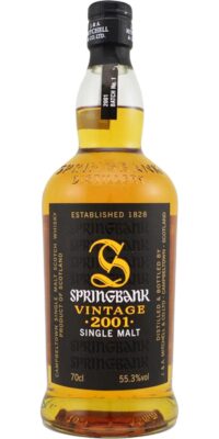 obrázek Springbank 2001 vintage 55,3% 0,7L 1 ks 8.12.