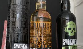 Smokehead 43% (cca 2011) + Unfliltered 46%