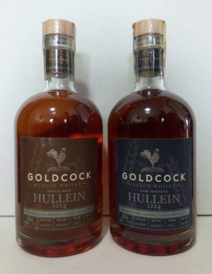obrázek Gold cock Hullein Plum wine 46% a 60,5%