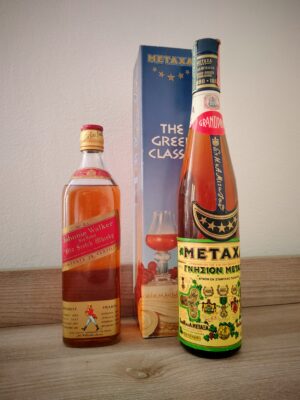obrázek Metaxa 1970 a J. Walker1980