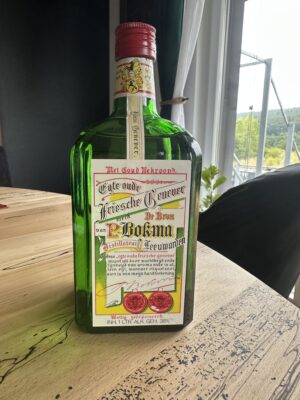 obrázek 🥃 Na prodej: Vintage holandský genever – Bokma Echte Oude Friesche Genever (1 litr)