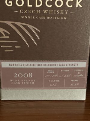 obrázek GoldCock 2008 Wine Brandy Cask Finish 60,5% 0,7l