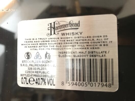obrázek Hammerhead 25 – Český whisky klenot (25yo, 40,7%, 0,7l)