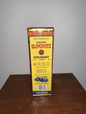obrázek R. JELÍNEK Kosher Slivovitz 5yo (1993) CZECHOSLOVAKIA – 0,75l, 50%