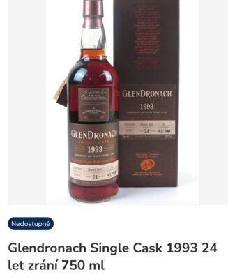 obrázek Glendronach Single Cask 1993 24 let zrání 750 ml