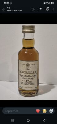 obrázek The Macallan 12 Years Old Single Highland Malt, 5cl, 43% (S českou dovozovou etiketou)