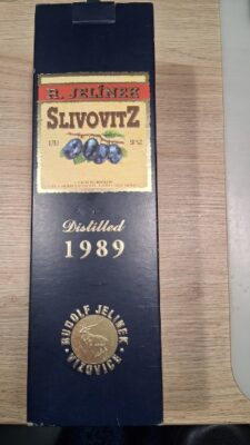obrázek Rudolf Jelínek Slivovice 1989 CZ Kolek 750ml 50% investiční alkohol na prodej