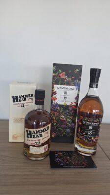 obrázek Prodám whisky set: Limitovaná Glenmorangie 18yo a česká rarita Hammer Head 23yo